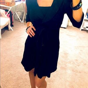 Bebe Black Button Up 3/4 sleeve dress!